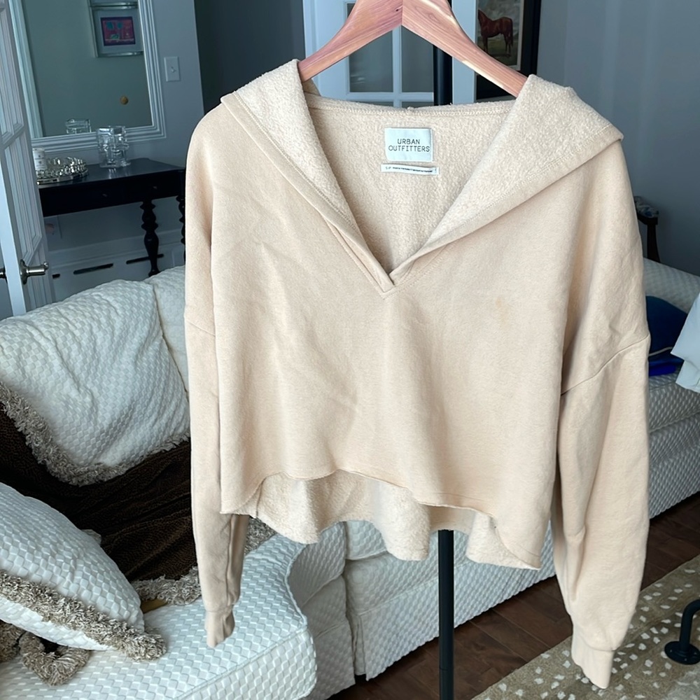 Urban Outfitters cropped fleece hoodie